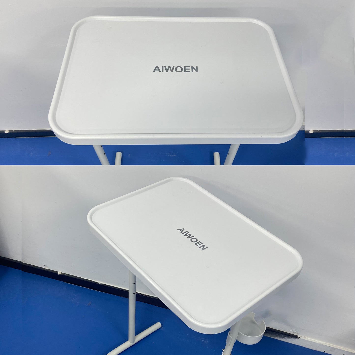 AIWOEN Plastic Folding Table for Small Spaces, White