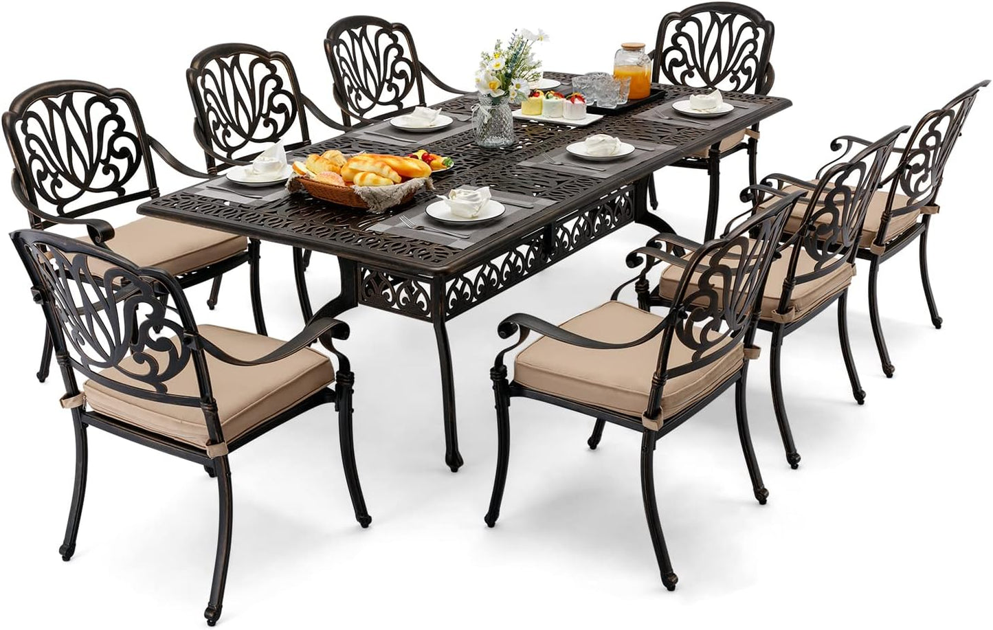 9-𝐏𝐢𝐞𝐜𝐞 Outdoor Dining Set