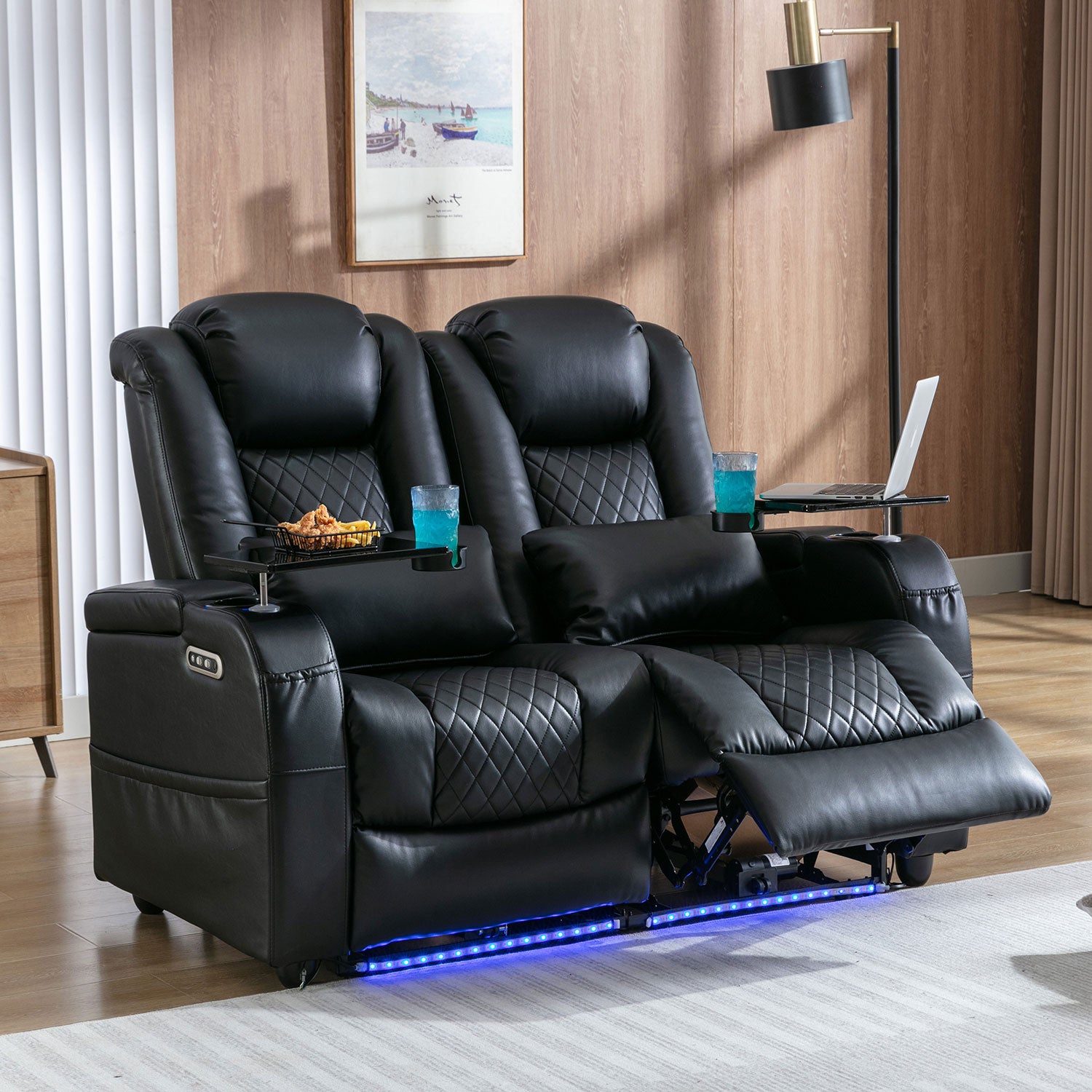 Leather discount movie recliners