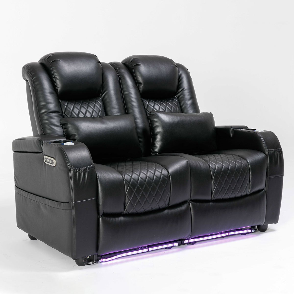 Black deals loveseat recliner